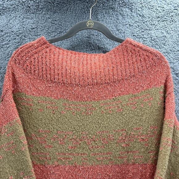 Anthropologie Pilcro Women's XS Knit Sweater Boxy Cut Color Block 3/4 Sleeves - Picture 3 of 12